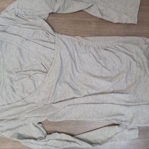 Long sleeved Grey Maternity shirt